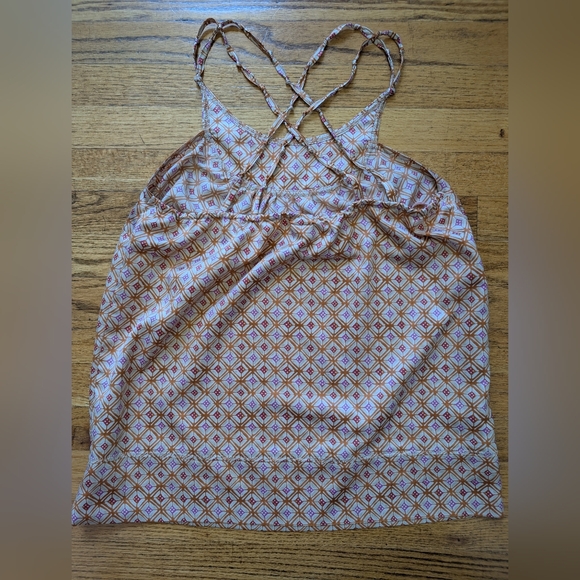 BCBGeneration Geometric Patterned Crossback Top - Picture 2 of 2